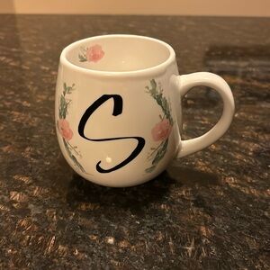 Floral ‘S’ Monogram mug